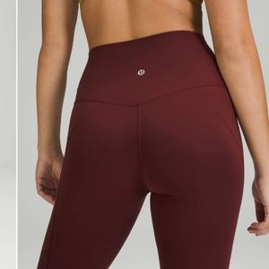 Lululemon Align Scalloped Hem High-Rise Pant 25" Red Merlot